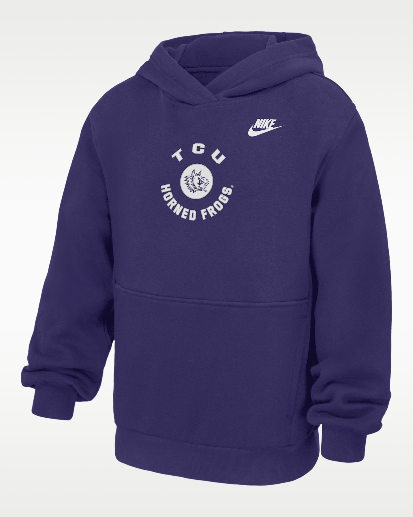 Детское худи Nike TCU Horned Frogs Club Pullover Fleece, цвет: Орхидея — фото 2
