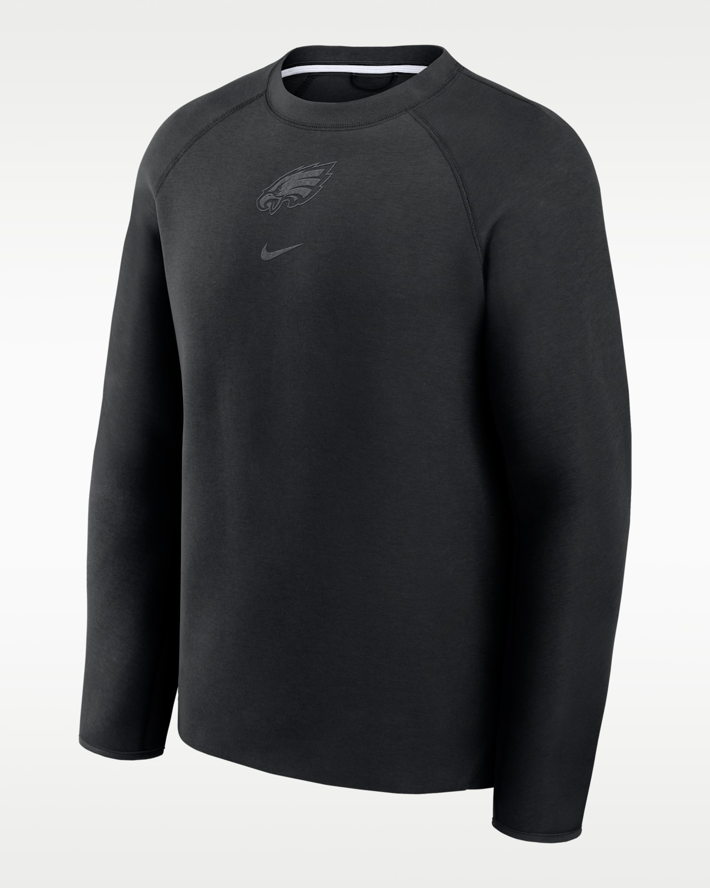 Мужской свитер Nike Philadelphia Eagles Tech Fleece NFL Pullover Crew, цвет: Чёрный — фото 3