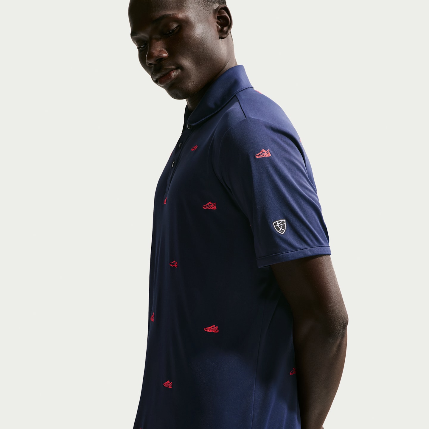 Мужское поло Nike Par Dri-FIT Polo, цвет: Тёмно-синий — фото 2