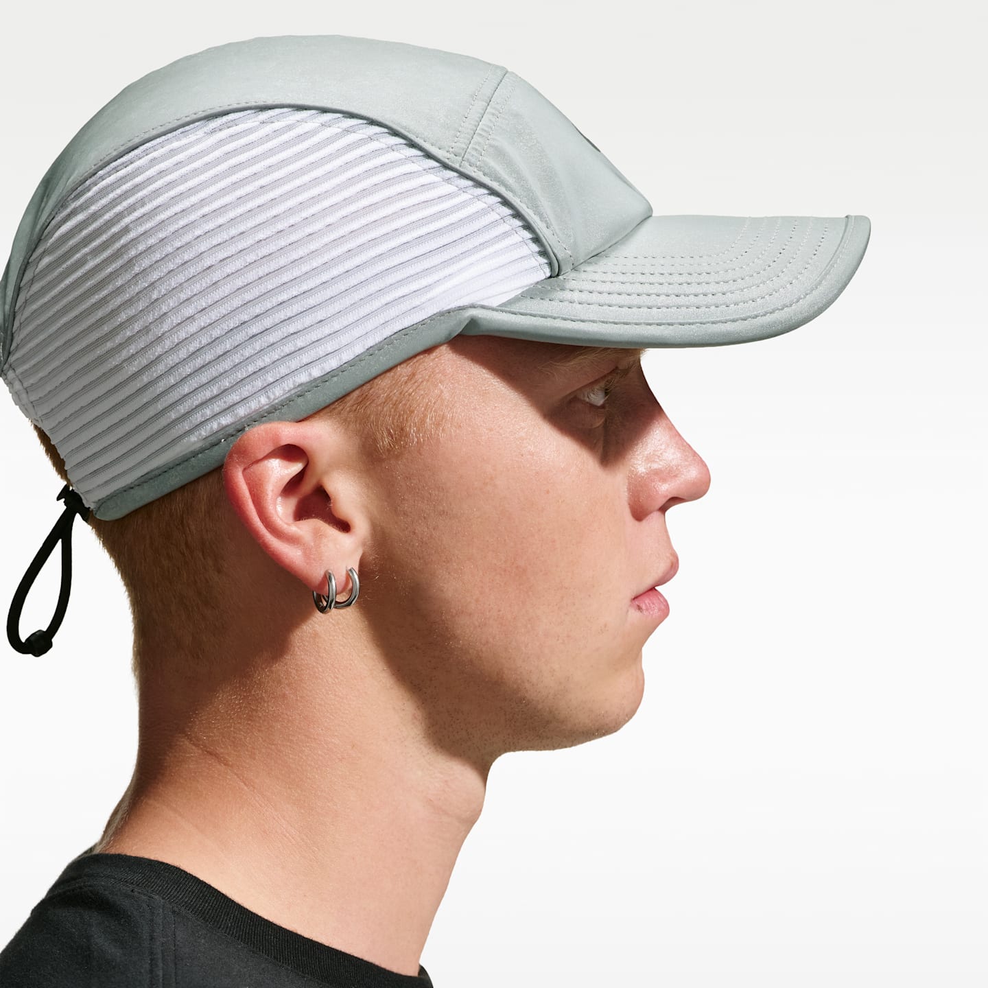 Мужская кепка Nike Fly Dri-FIT ADV Unstructured Running, цвет: Серый / Белый — фото 4