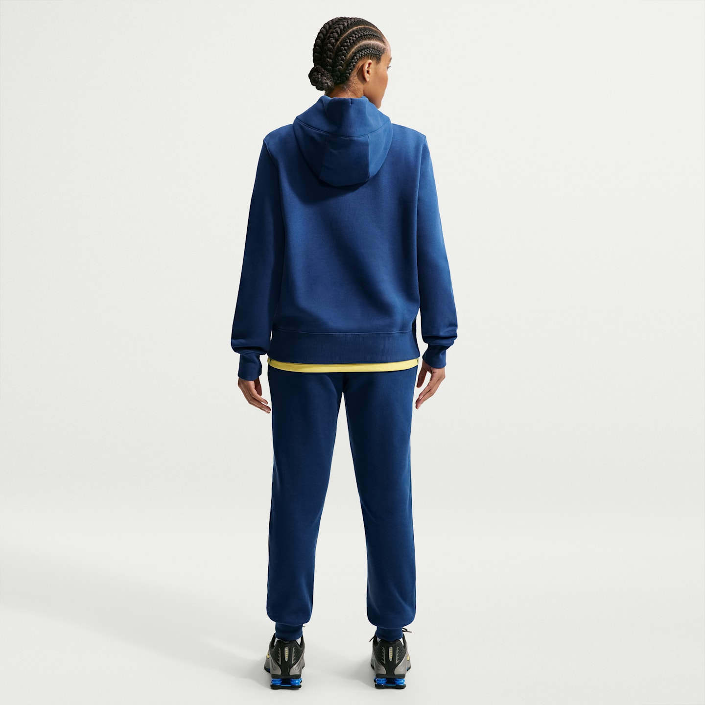 Женское футбольное флисовое худи Nike Brazil Phoenix, цвет: Синий — фото 5