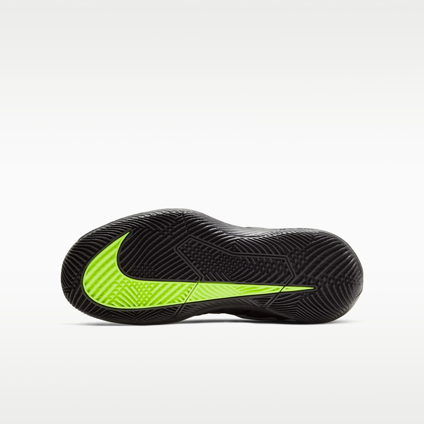 Детские кроссовки Nike NikeCourt Jr. Vapor X Tennis Shoes, цвет: Чёрный / Кислотно-жёлтый — фото 2