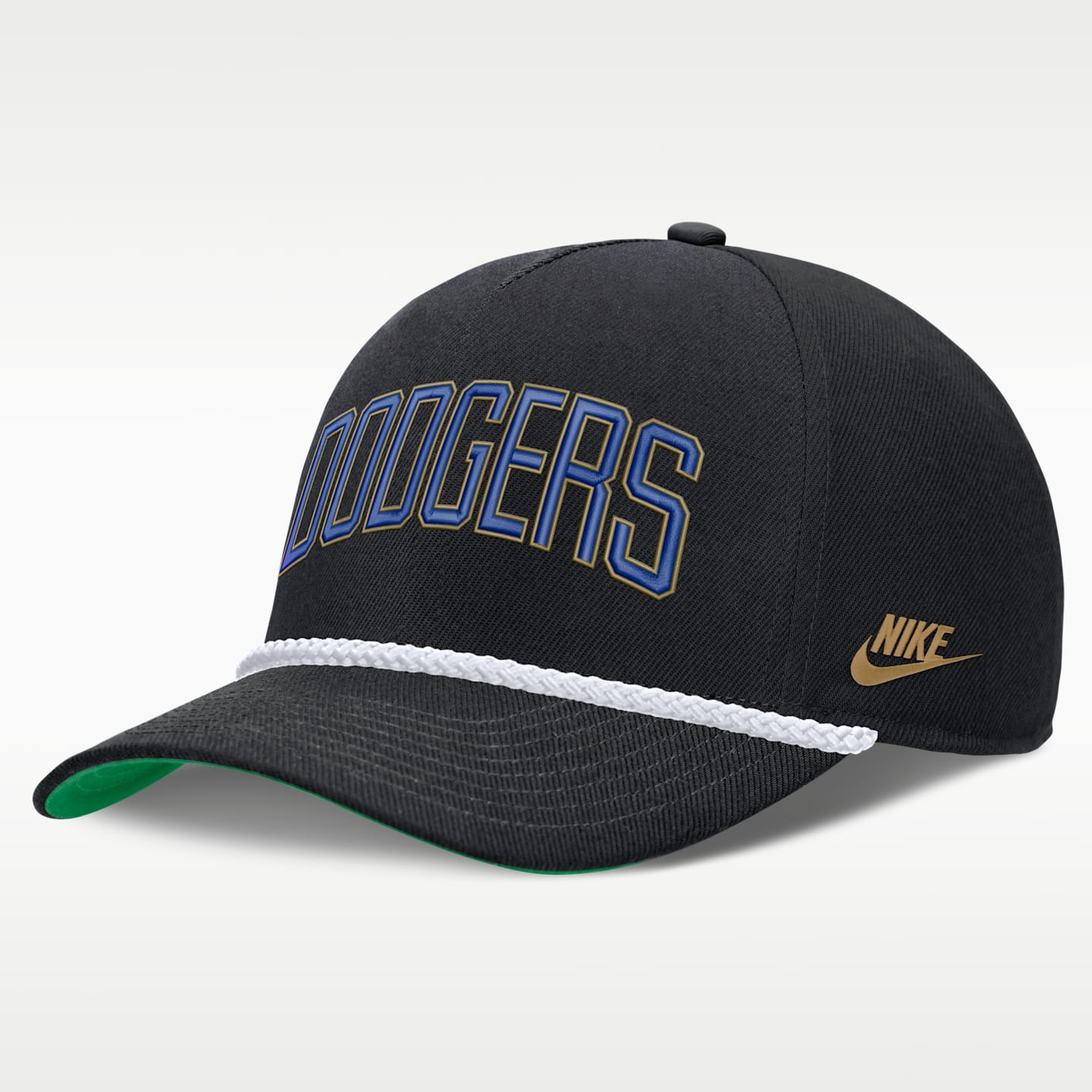 Мужская кепка Nike MLB Los Angeles Dodgers Rise, цвет: Чёрный — фото 1