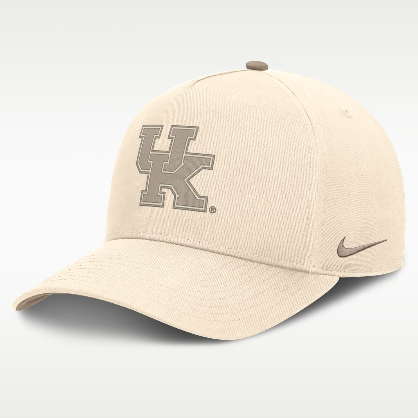Мужская кепка Nike Dri-FIT College Kentucky Rise A-Frame, цвет: Натуральный / Хаки — фото 1