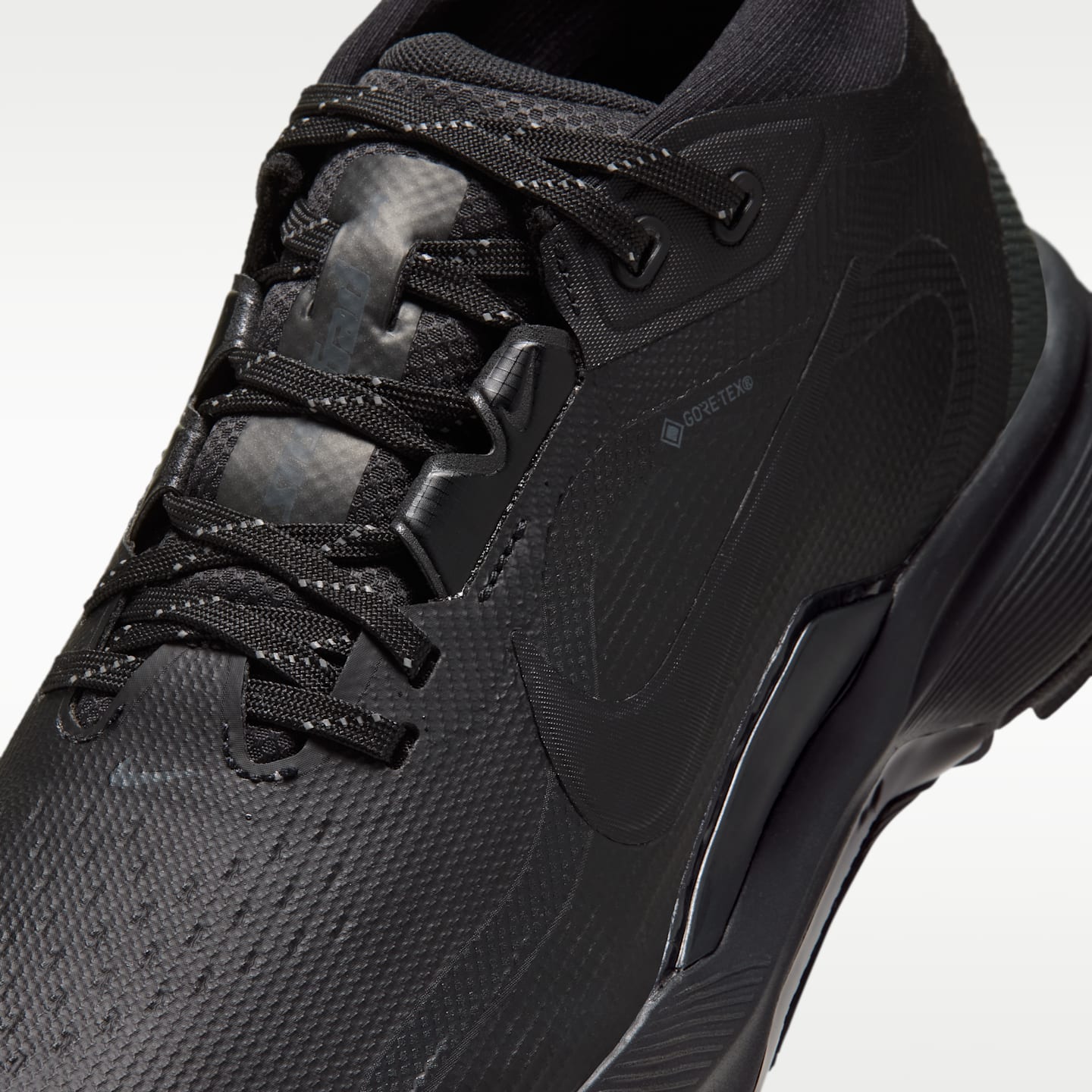 Мужские кроссовки Nike Pegasus 1 G GORE-TEX Waterproof Golf Shoes, цвет: Чёрный / Серый — фото 8