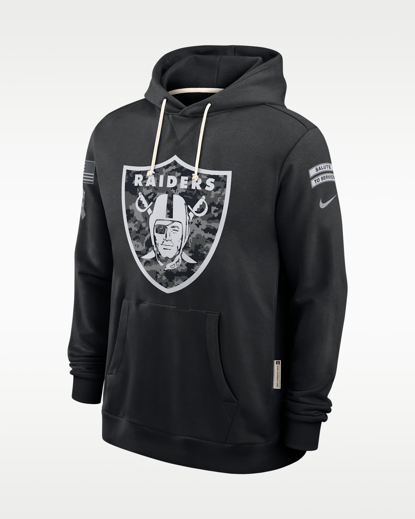 Мужское худи Nike Dri-FIT NFL Las Vegas Raiders Salute to Service Sideline, цвет: Чёрный — фото 3