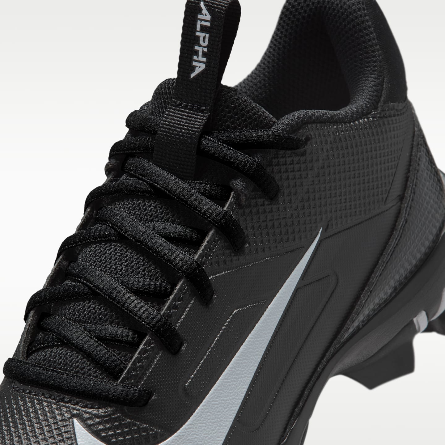 Детские бутсы Nike Alpha Menace 4 Shark Football Cleats, цвет: Чёрный / Белый — фото 8