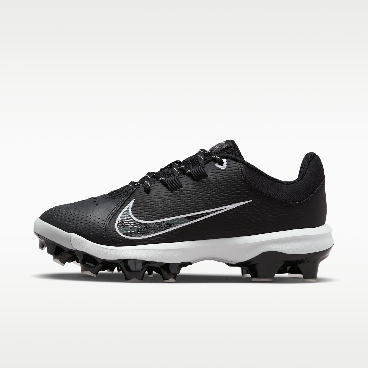 Женские бутсы Nike Hyperdiamond 4 Pro MCS Softball Cleats, цвет: Чёрный / Чистый платиновый — фото 1