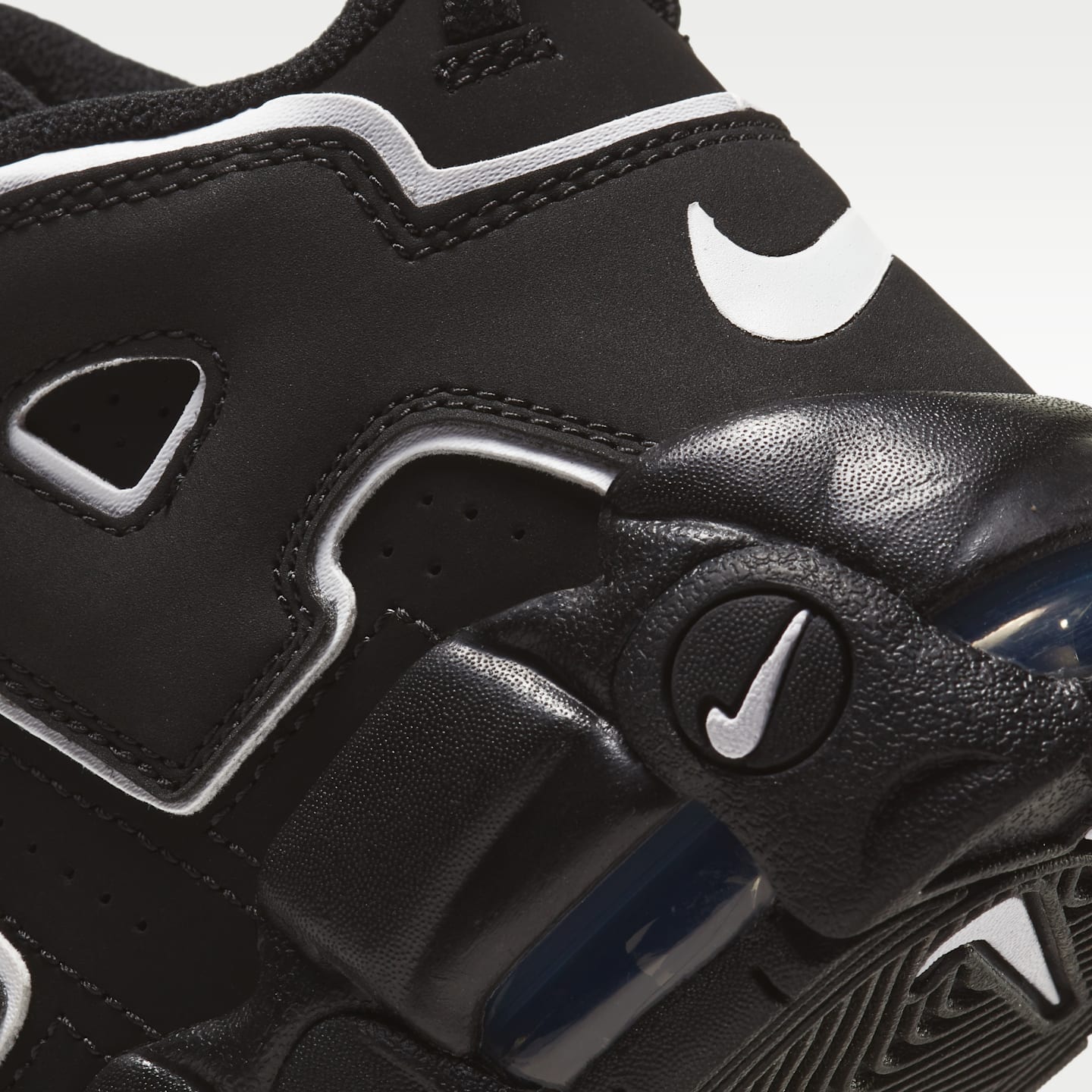 Детские кроссовки Nike Air More Uptempo, цвет: Чёрный / Белый — фото 8