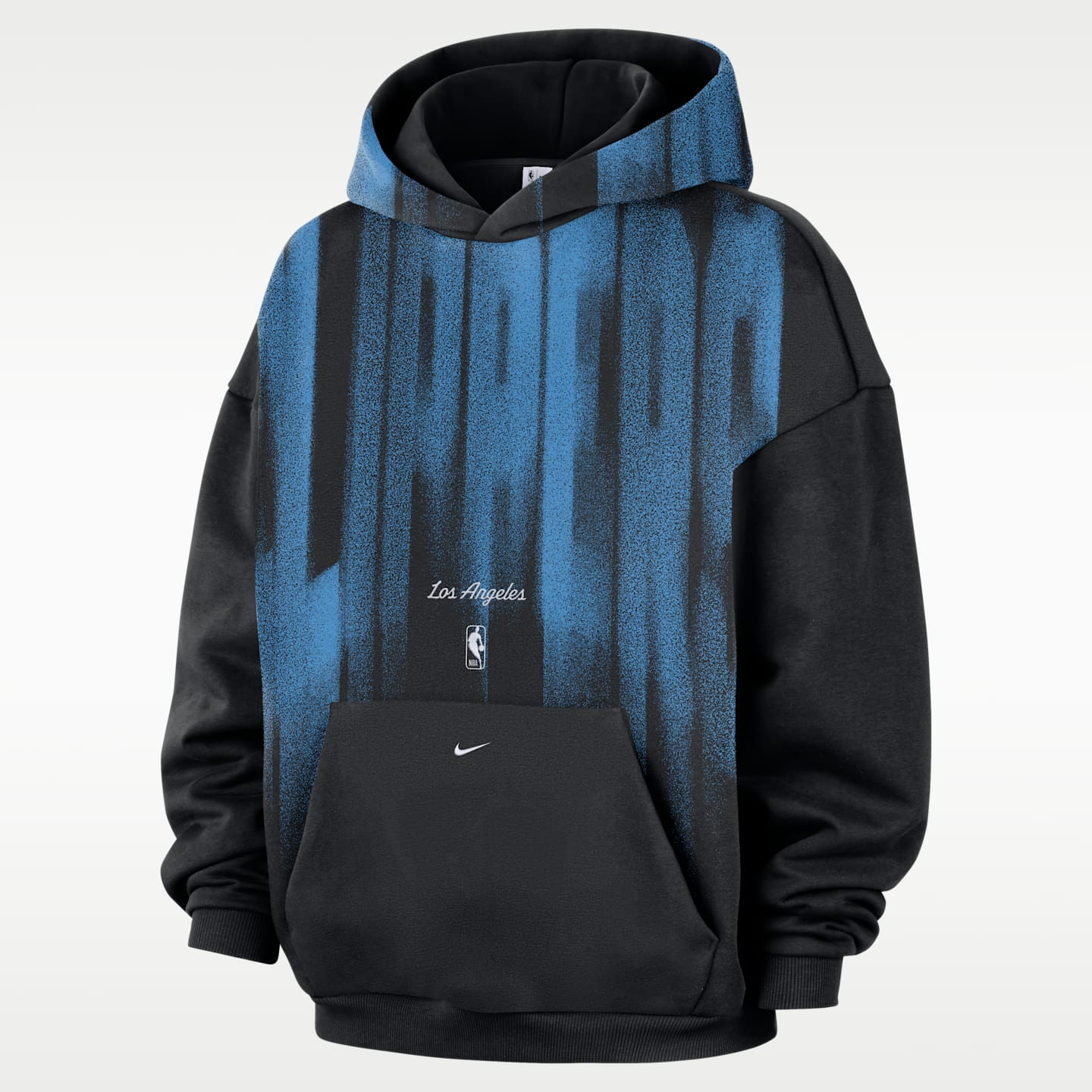Мужское худи Nike LA Clippers Standard Issue Therma-FIT Fleece Basketball, цвет: Чёрный / Белый