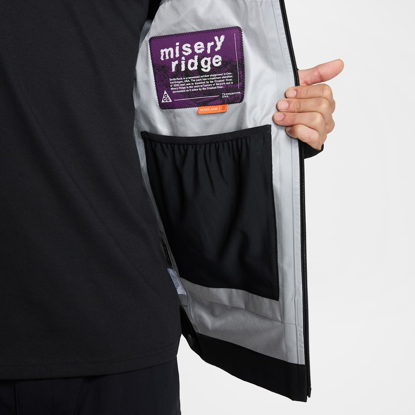 Куртка Nike ACG Misery Ridge Storm-FIT Adv GORE-TEX, цвет: Чёрный / Снежный белый — фото 7