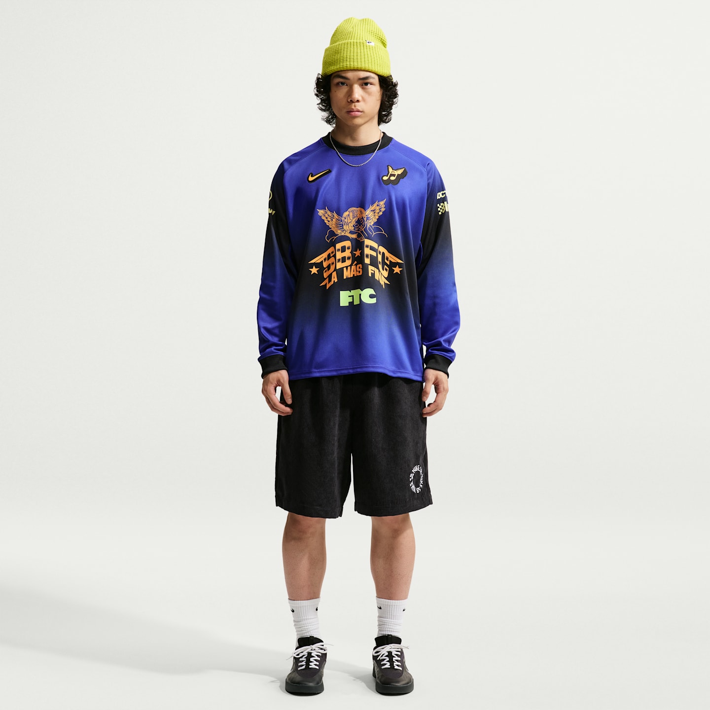 Топ для скейтбординга Nike SB с длинным рукавом, цвет: Dark Concord — фото 4