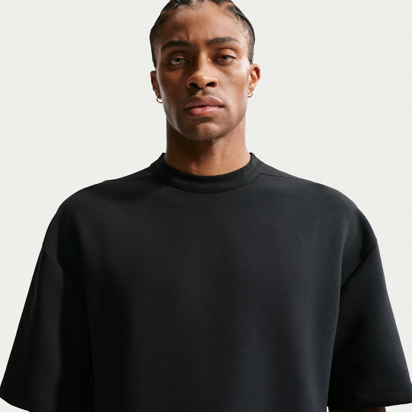 Мужской топ с коротким рукавом Nike 24.7 ImpossiblySoft Dri-FIT, цвет: Чёрный / Серый — фото 3