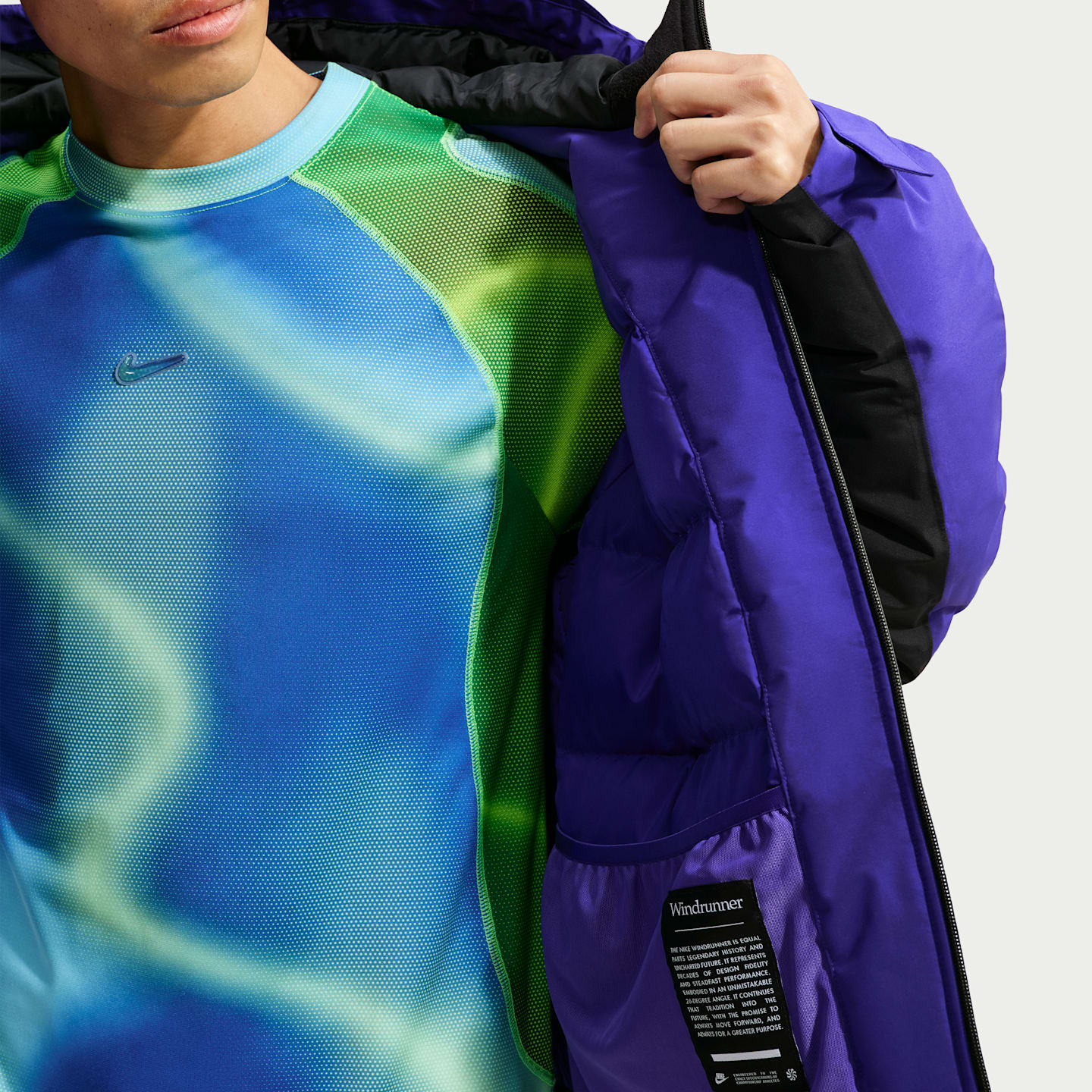 Мужская куртка Nike Windrunner PrimaLoft® Storm-FIT ADV, цвет: Чёрный / Белый — фото 8