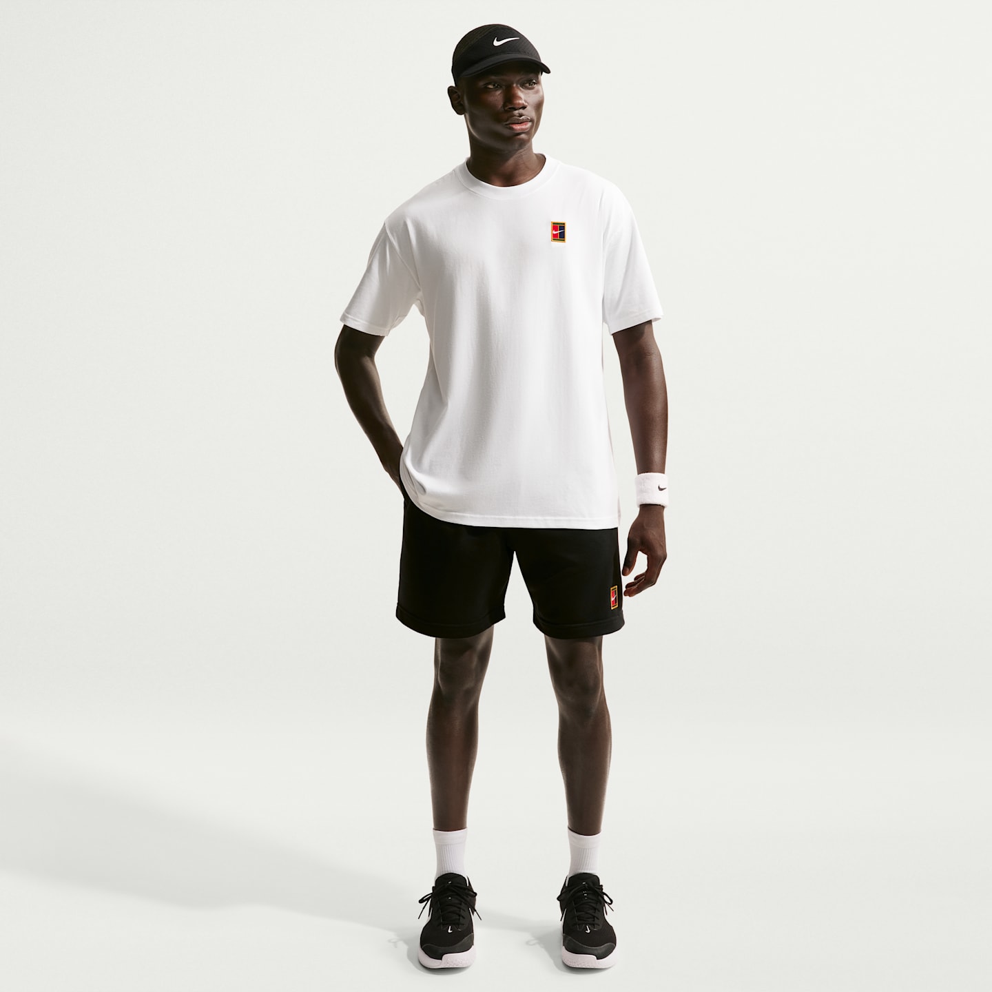 Мужские флисовые теннисные шорты NikeCourt Heritage Dri-FIT, цвет: Чёрный — фото 1