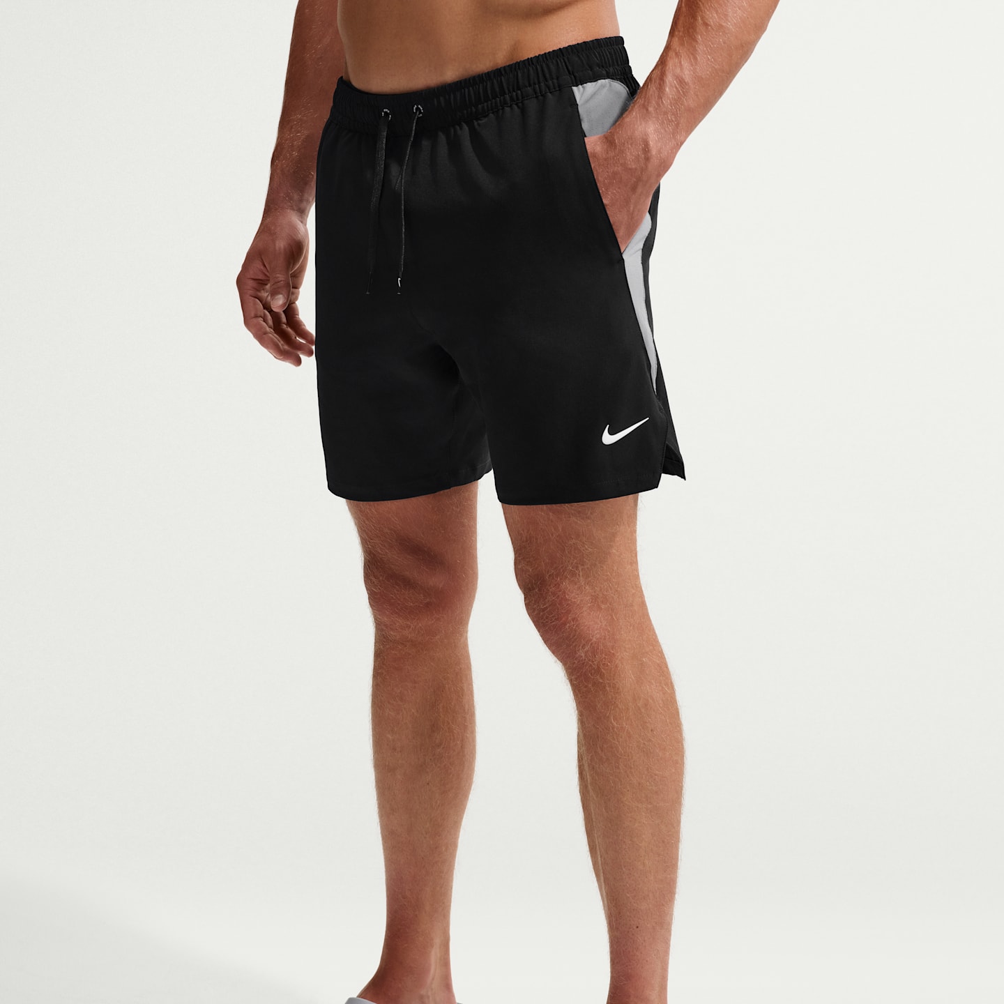 Мужские плавательные шорты Nike Swim Contend Essential, 7", со вшитыми трусами, цвет: Чёрный — фото 2