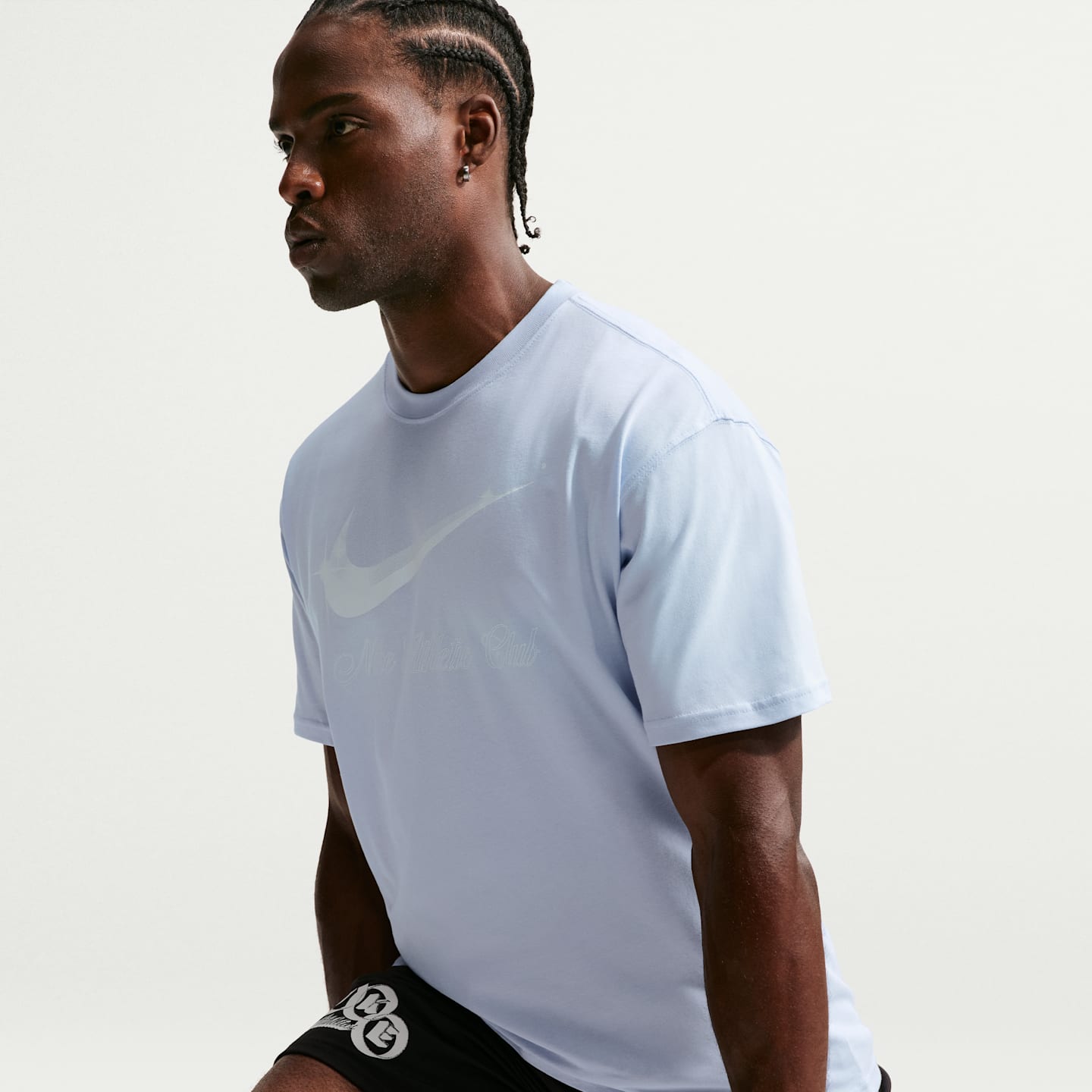 Мужская футболка Nike N.A.C, цвет: Синий / Белый — фото 3