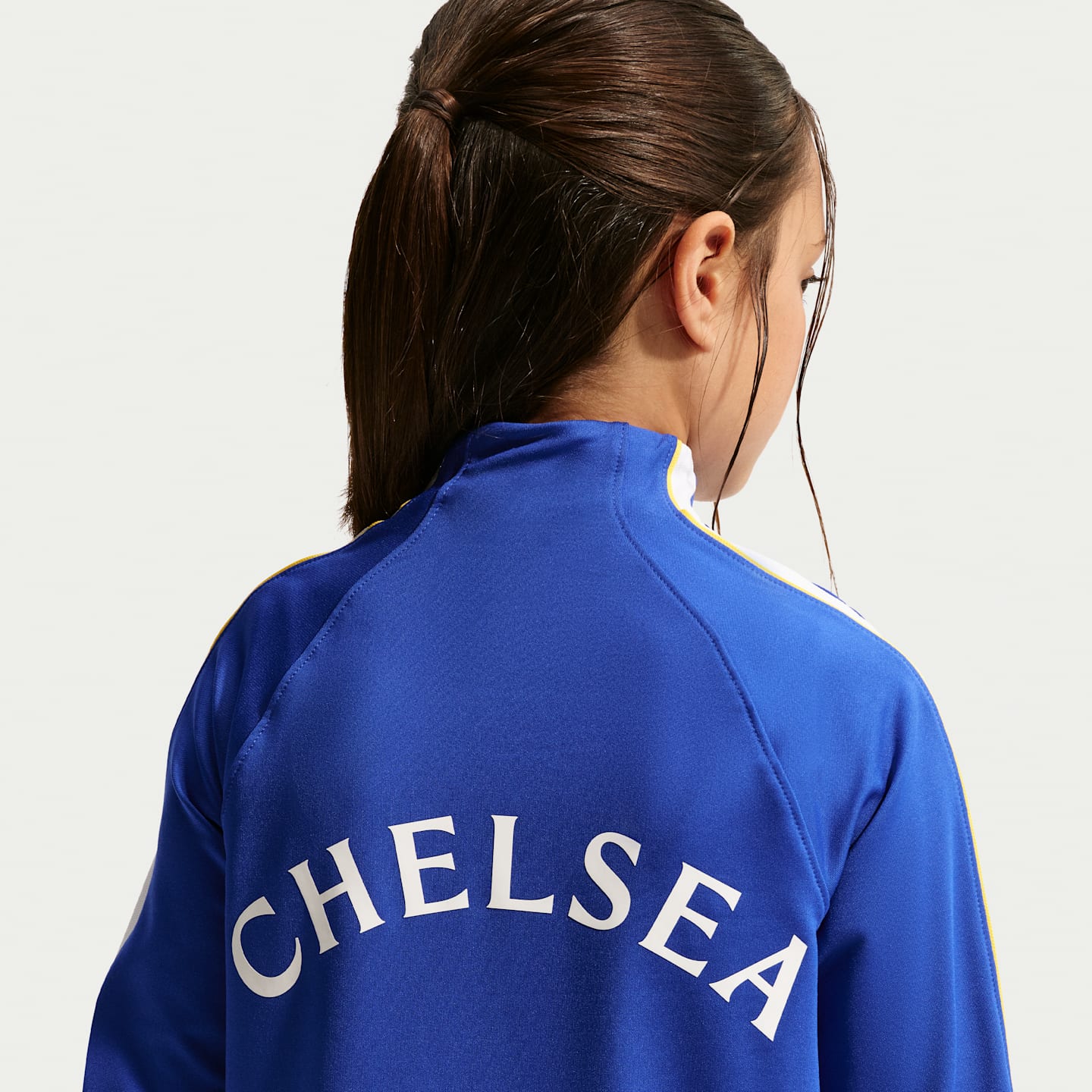 Детский трикотажный тренировочный топ Nike Chelsea FC Strike Dri-FIT, цвет: Яркий синий / Белый — фото 4