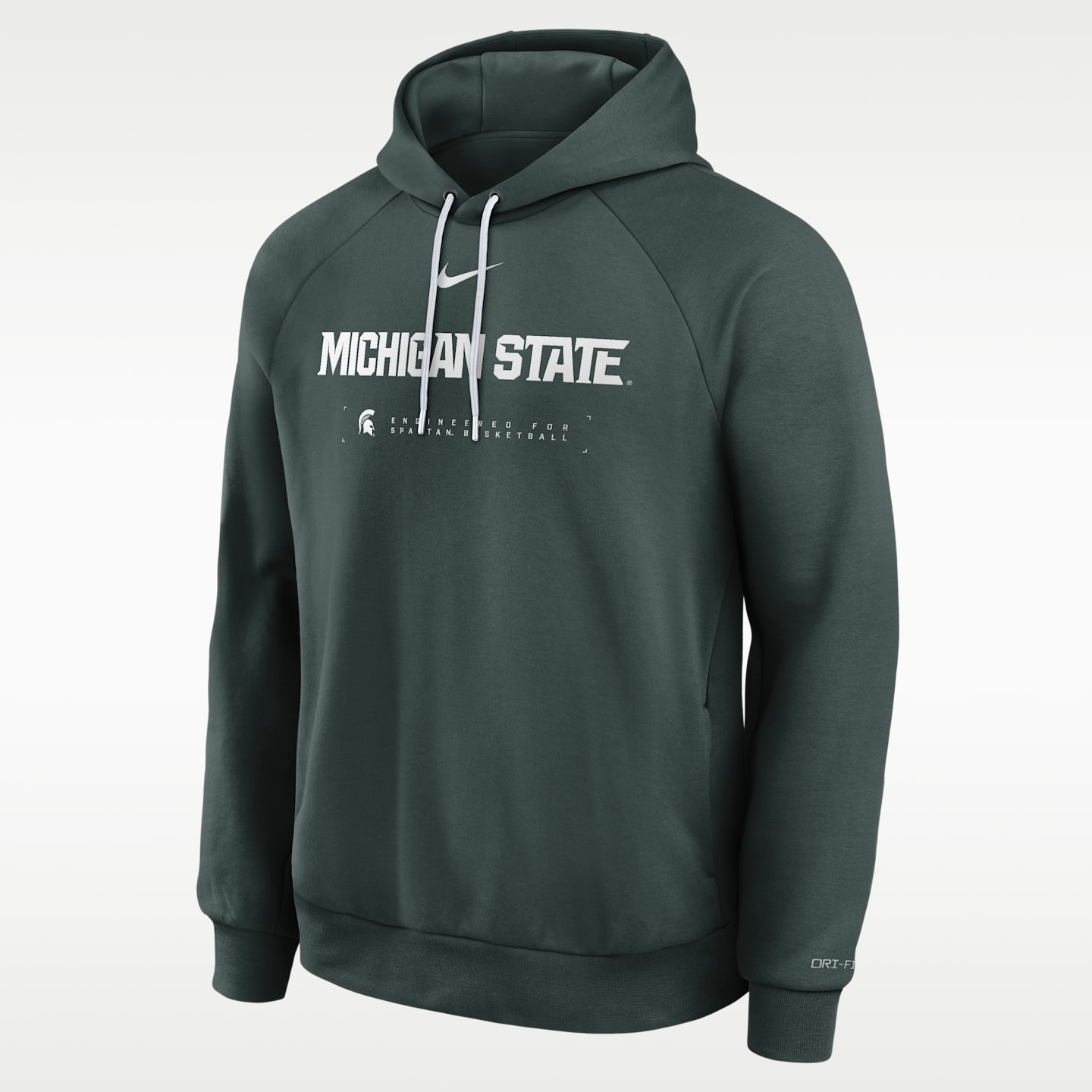 Мужское худи Nike Dri-FIT Michigan State Courtside Basketball Practice, цвет: Зелёный — фото 1