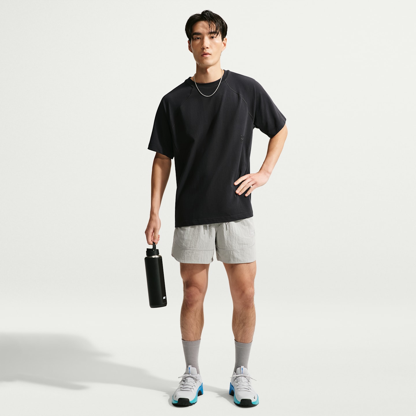 Мужская футболка Nike N.A.C. Dri-FIT оверсайз, цвет: Чёрный — фото 4