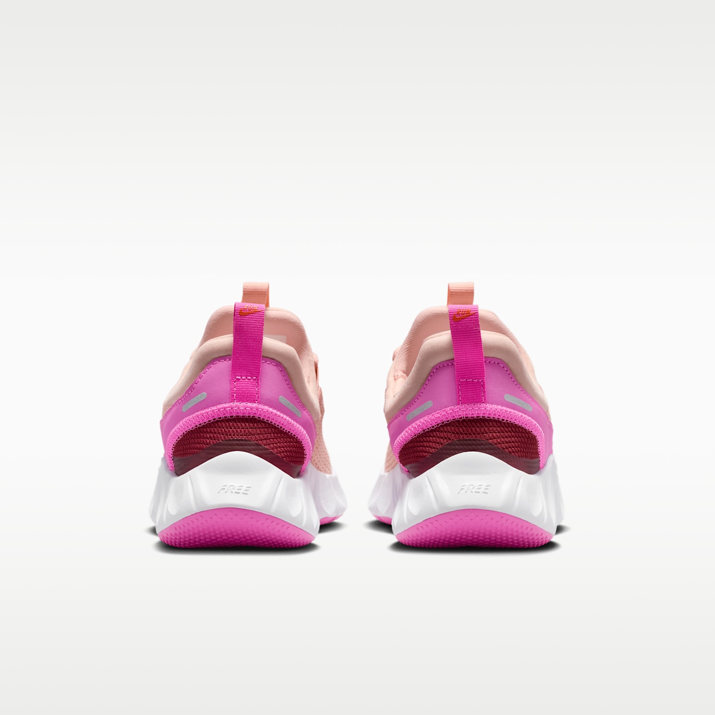 Детские кроссовки Nike Free Ride Running, цвет: Оранжевый / Розовый — фото 6