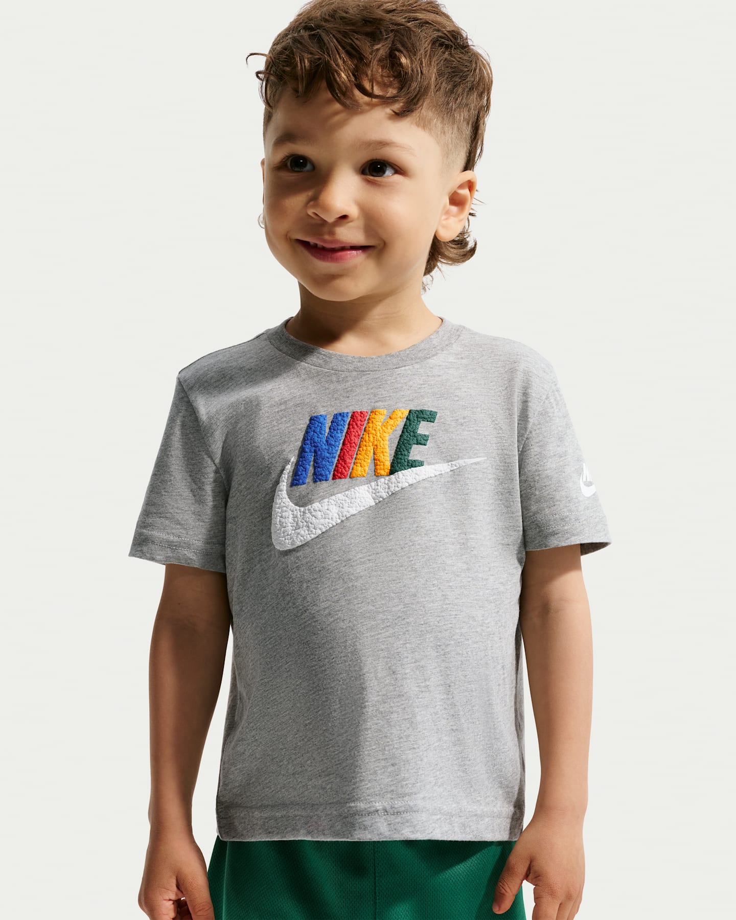 Детская футболка Nike Club Family, цвет: Тёмный серый меланжевый — фото 6