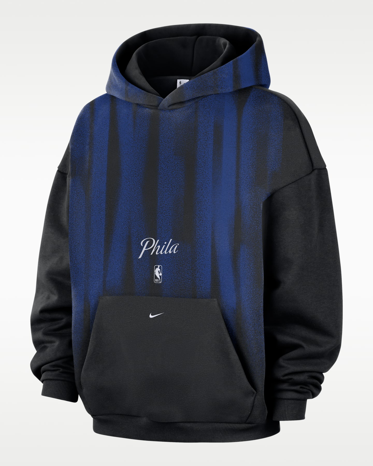 Мужское худи Nike Philadelphia 76ers Standard Issue Therma-FIT Fleece Basketball, цвет: Чёрный / Белый — фото 4
