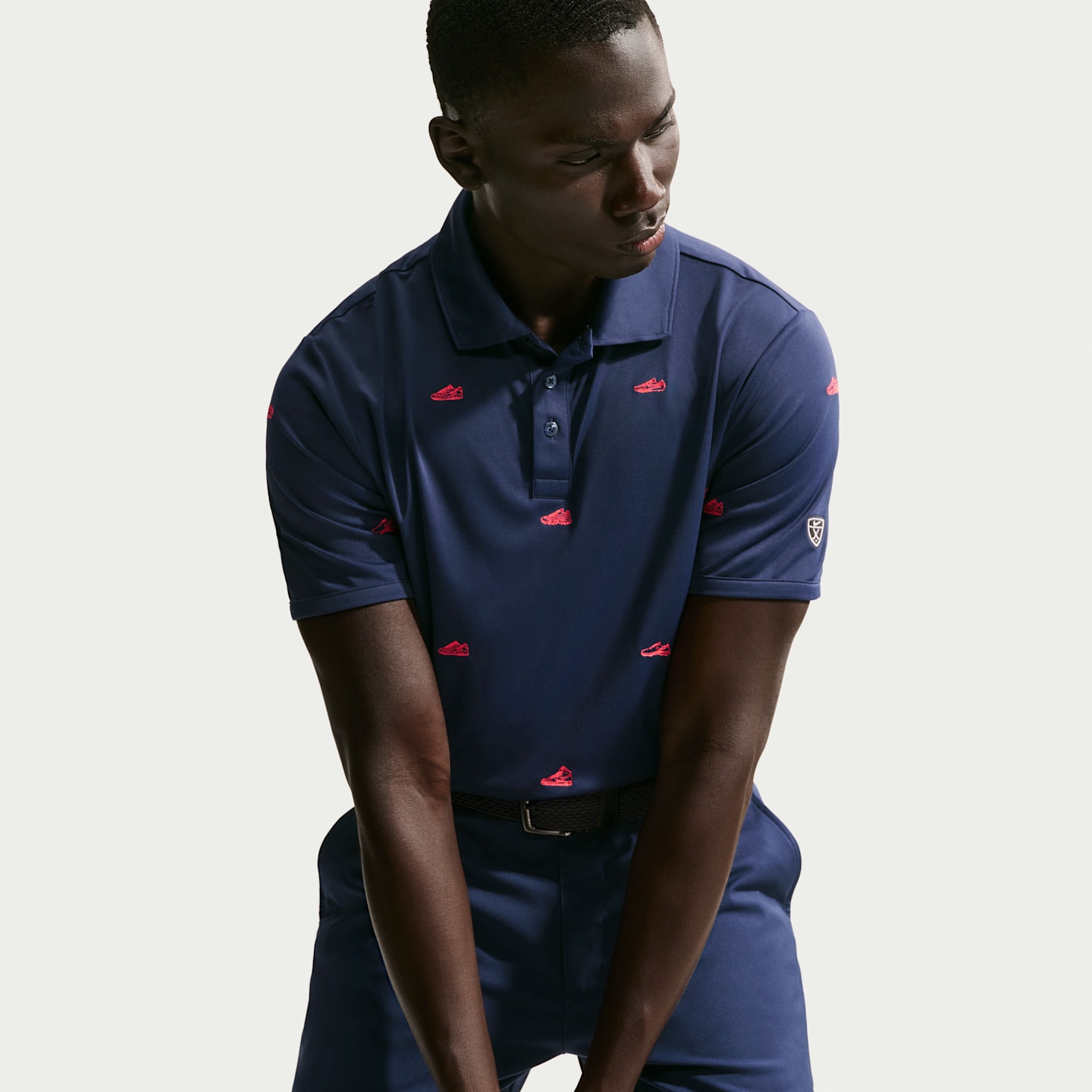 Мужское поло Nike Par Dri-FIT Polo, цвет: Тёмно-синий — фото 3