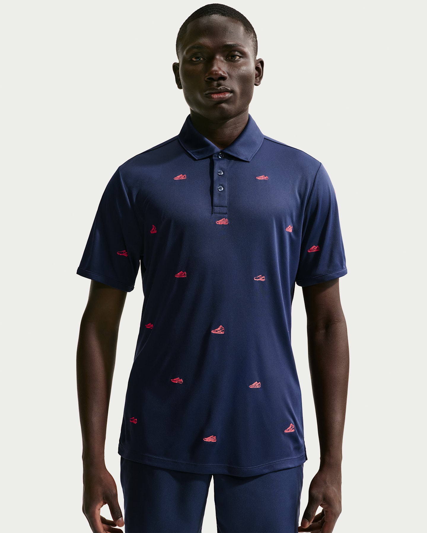 Мужское поло Nike Par Dri-FIT Polo, цвет: Тёмно-синий — фото 6