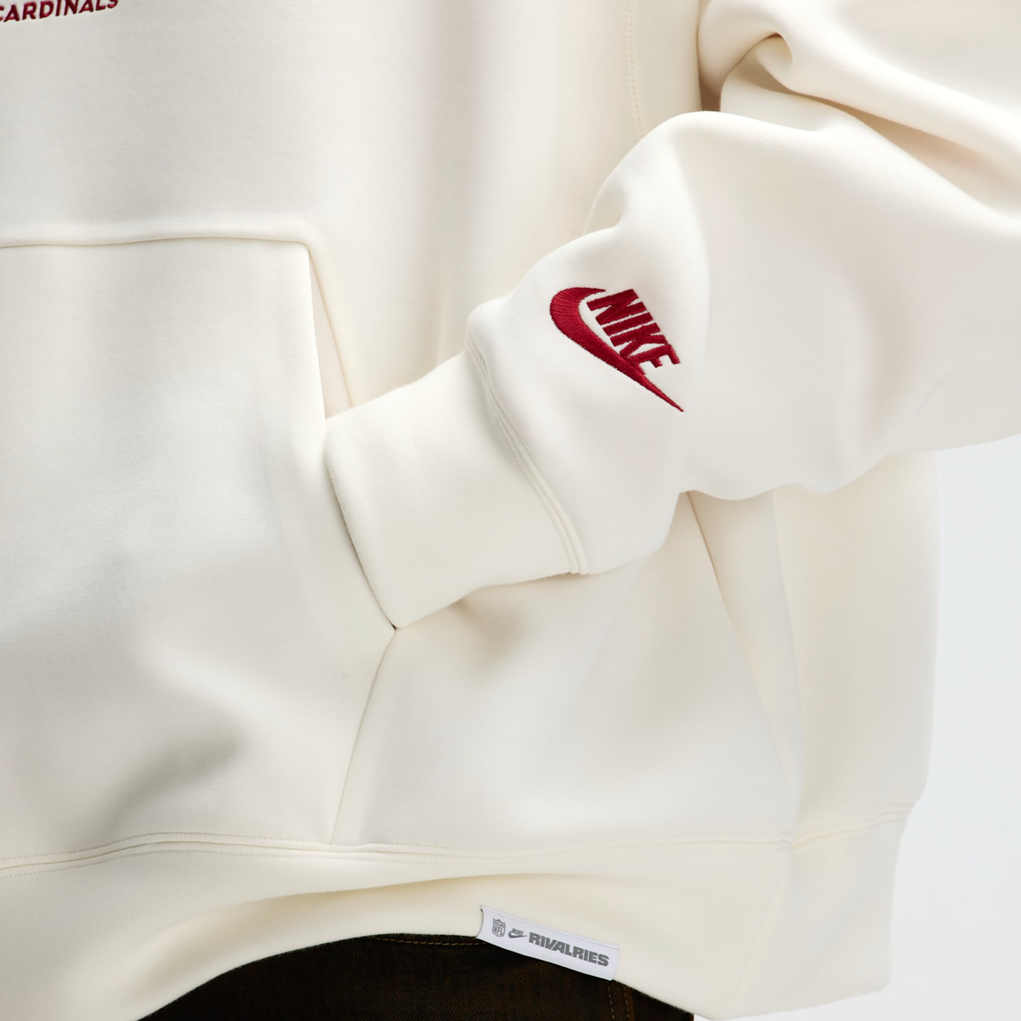 Мужское худи Nike Arizona Cardinals Rivalries Collection Oversized Tech Fleece NFL, цвет: Кремовый — фото 7
