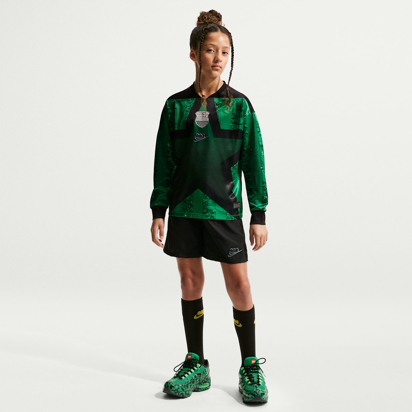 Детский топ Nike x LEGO® Collection Goalkeeper Jersey, цвет: Чёрный — фото 6
