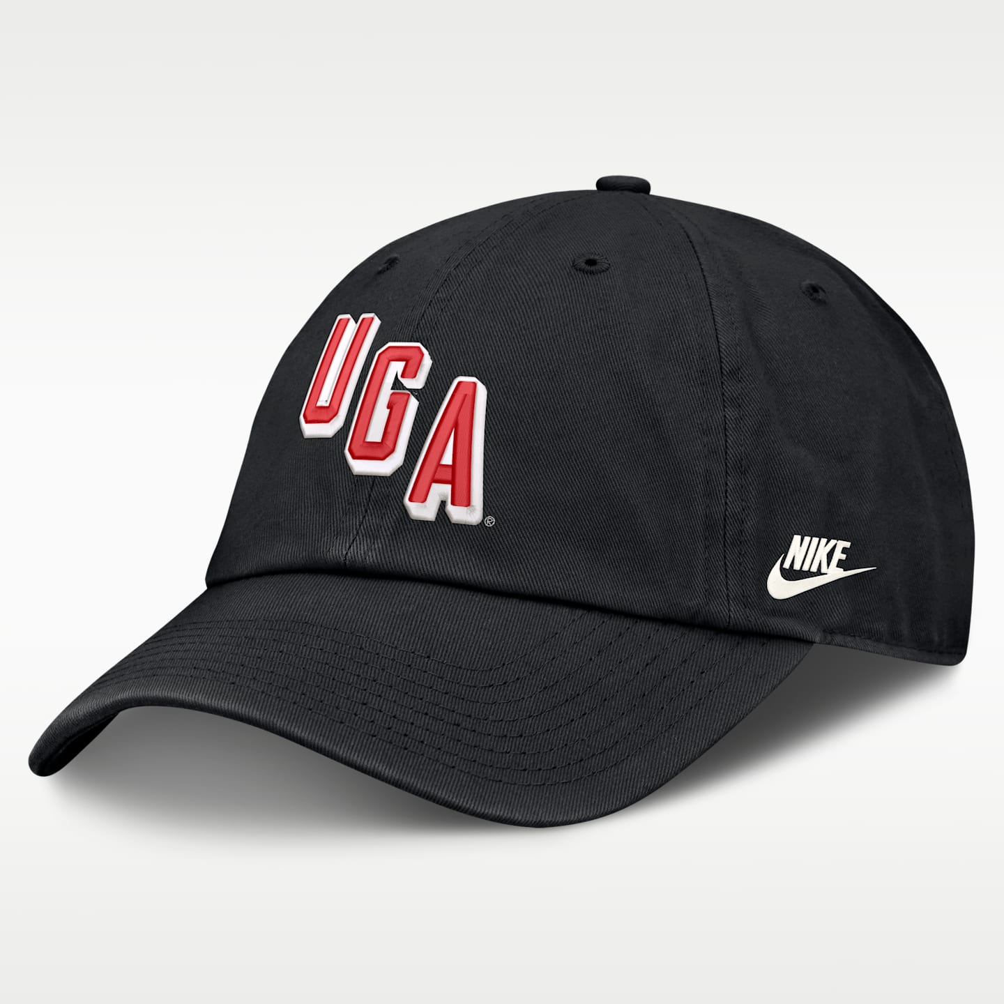 Мужская регулируемая кепка Nike Georgia Natural Club, цвет: Чёрный — фото 1