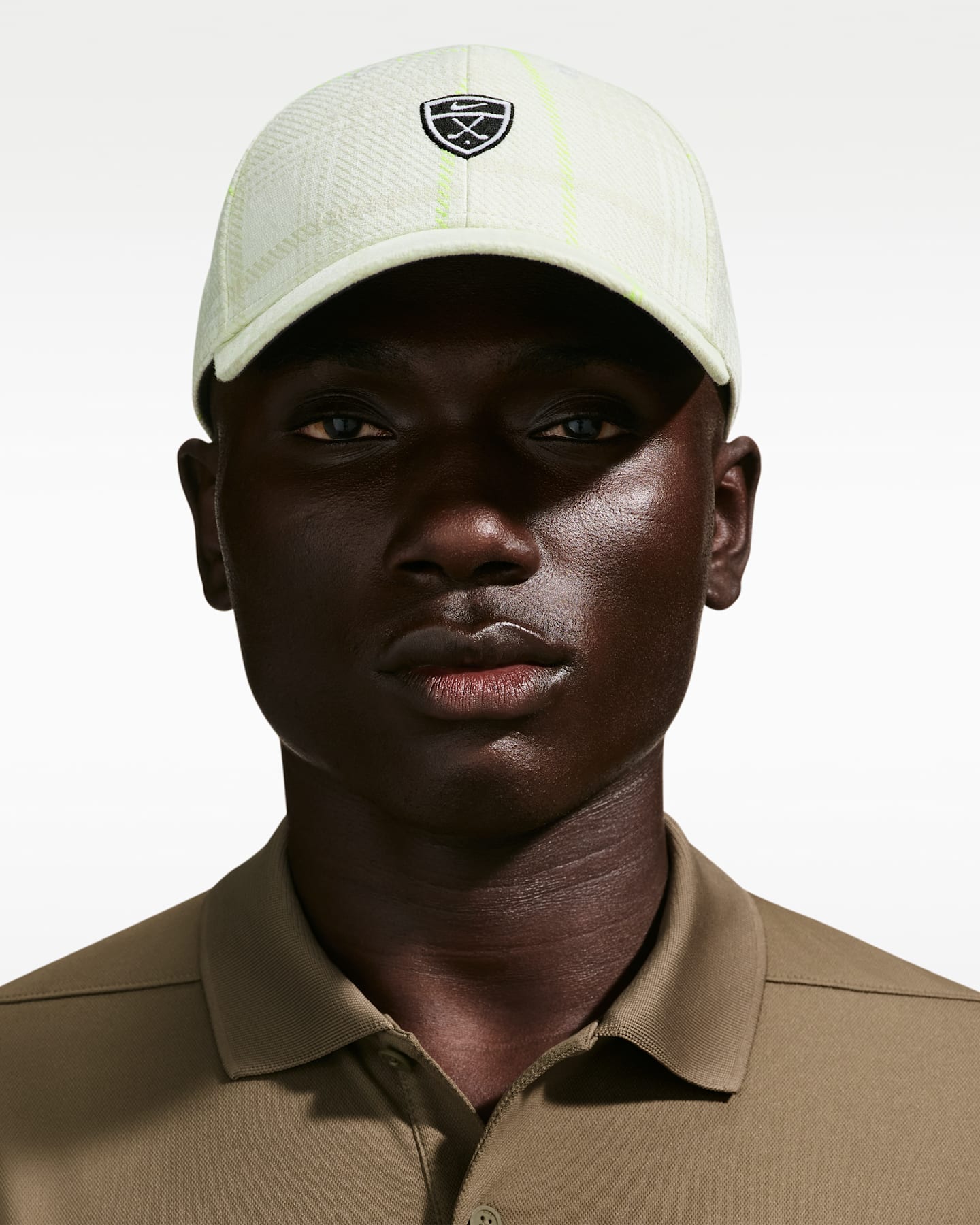 Кепка для гольфа Nike Club в клетку тартан, цвет: Молочный / Антрацитовый — фото 7