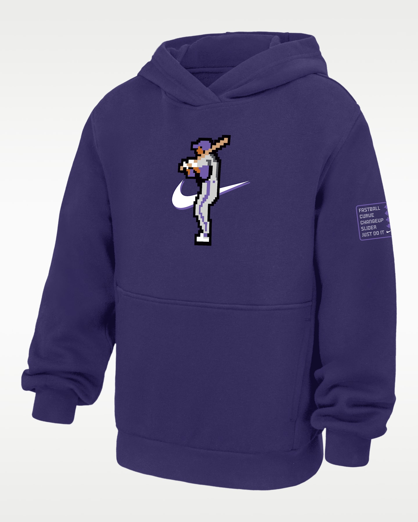 Худи Nike Sportswear Club Fleece Pullover Baseball для мальчиков, цвет: Орхидея — фото 2
