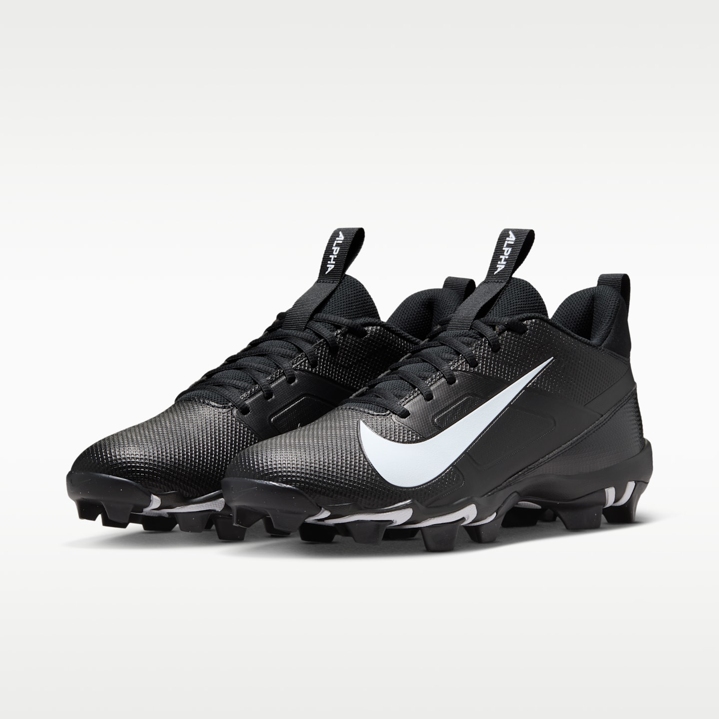 Женские бутсы Nike Alpha Menace 4 Shark Football Cleats, цвет: Чёрный / Белый — фото 5