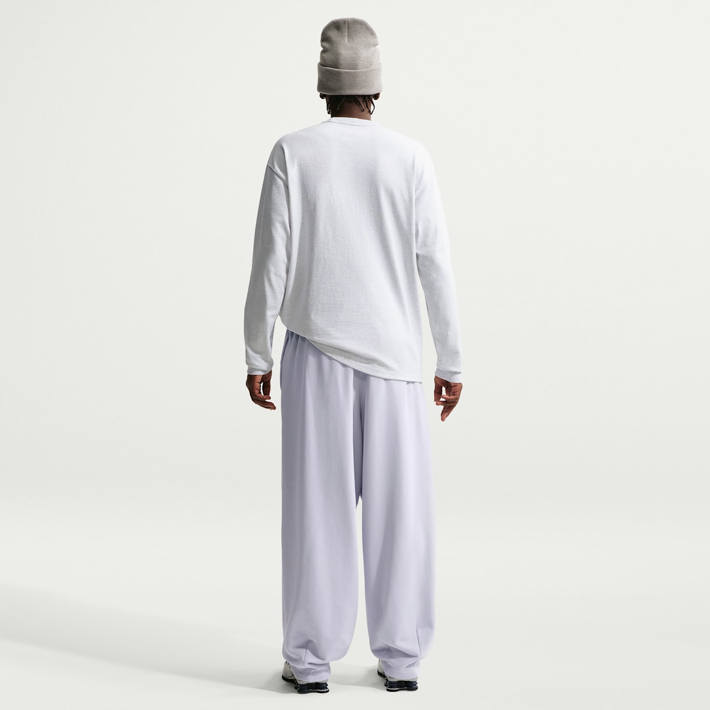 Мужская футболка Nike Sportswear Premium Essentials с длинным рукавом, цвет: Берёзовый меланжевый — фото 5