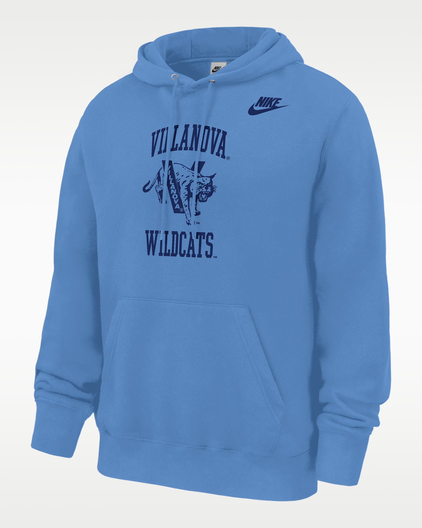Мужское худи Nike Villanova Wildcats Club Football Fleece Pullover, цвет: Синий — фото 2