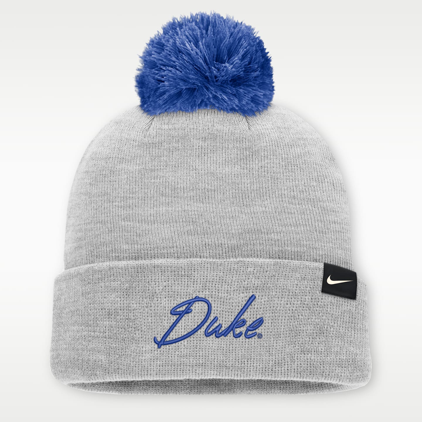 Мужская шапка бини Nike Duke Peak с отворотом, цвет: Серый меланжевый — фото 2