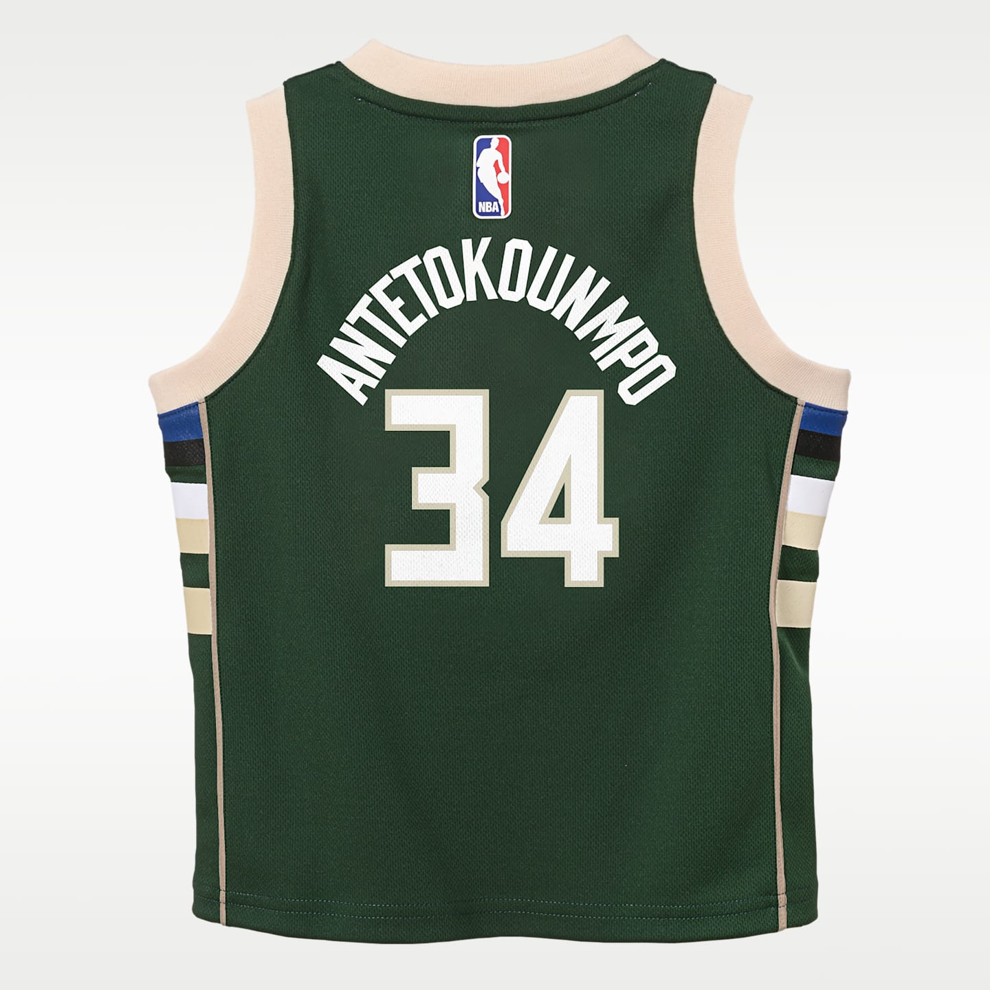 Детский топ Nike Giannis Antetokounmpo Milwaukee Bucks Icon Edition Toddler (2T) NBA Swingman Jersey, цвет: Тёмно-зелёный — фото 2