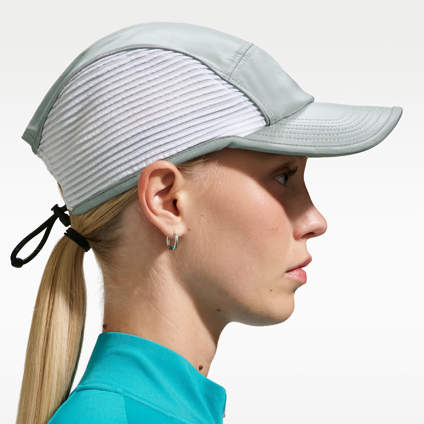 Мужская кепка Nike Fly Dri-FIT ADV Unstructured Running, цвет: Серый / Белый — фото 2