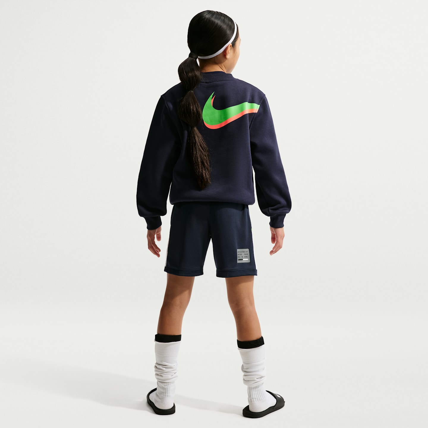 Детские футбольные шорты Nike Erling Haaland Academy Dri-FIT, цвет: Обсидиановый / Белый — фото 7