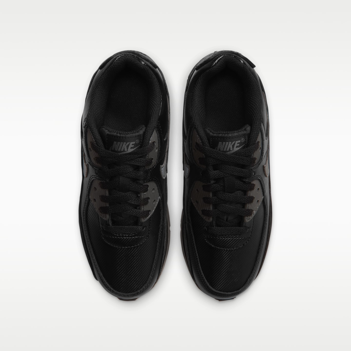 Детские кроссовки Nike Air Max 90 SE, цвет: Чёрный / Серебряный — фото 4