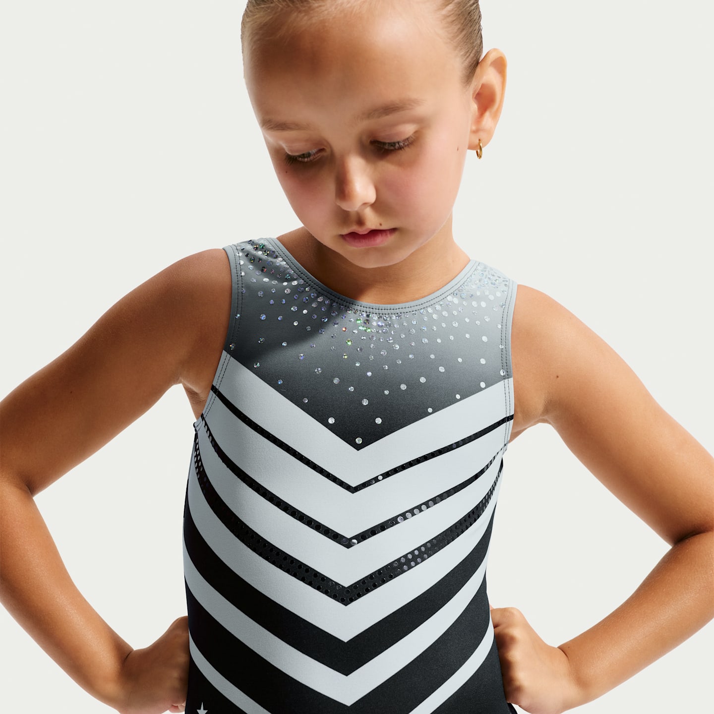 Детский топ Nike Gymnastics Valor Leotard, цвет: Чёрный — фото 2