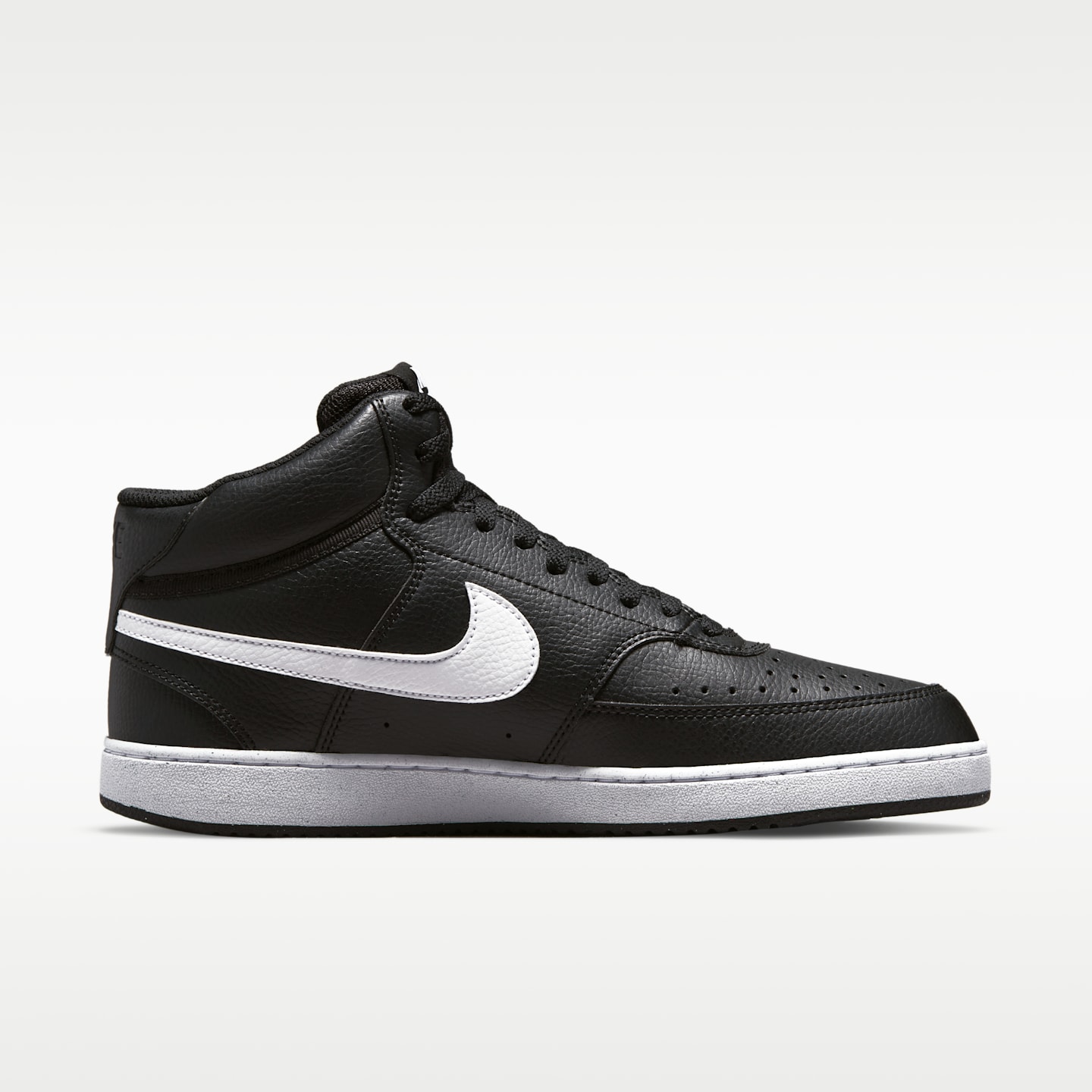 Мужские кроссовки Nike Court Vision Mid Next Nature, цвет: Чёрный / Белый — фото 4