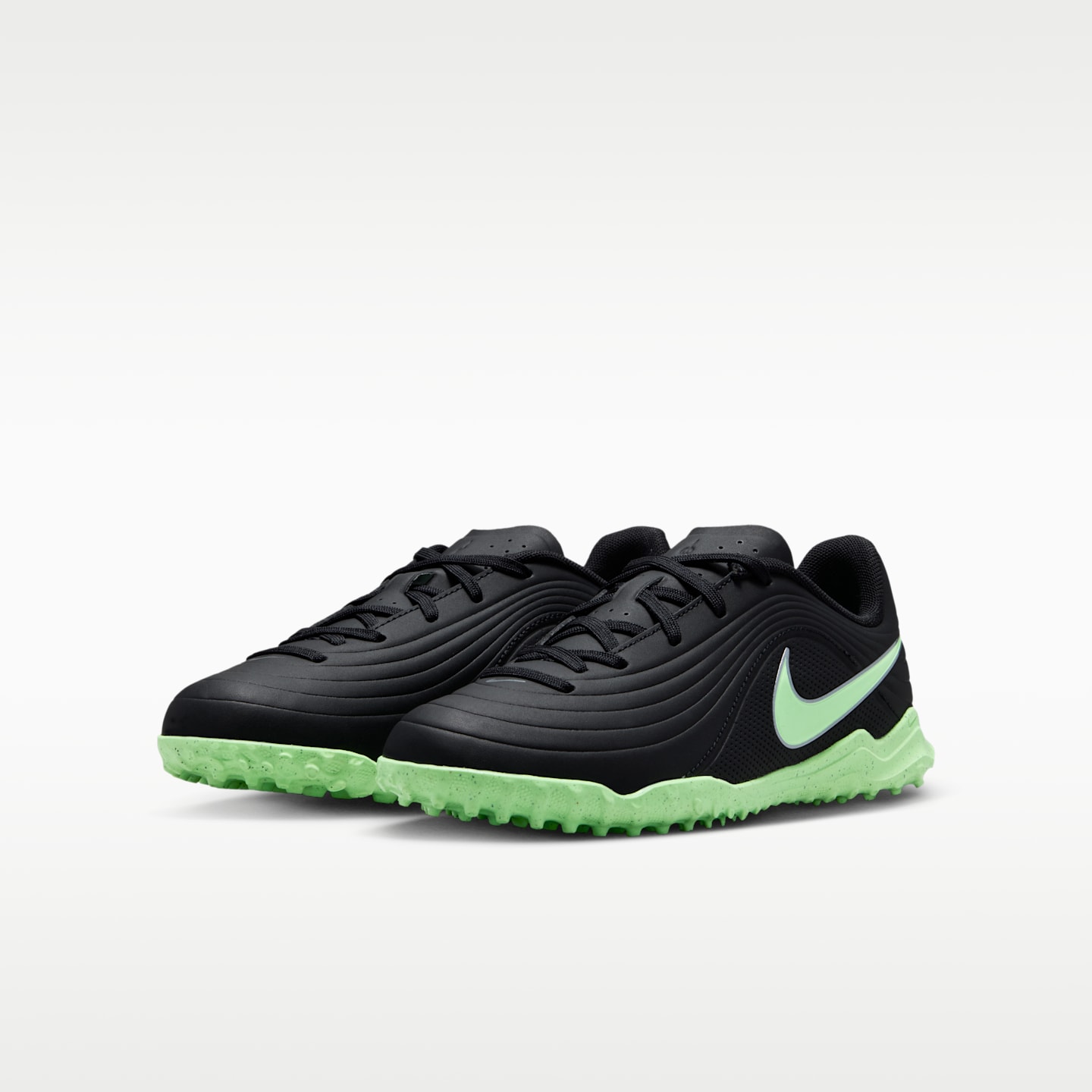 Детские кроссовки Nike Jr. Tiempo Maestro Club Indoor/Court Low-Top Soccer, цвет: Чёрный / Зелёный — фото 5