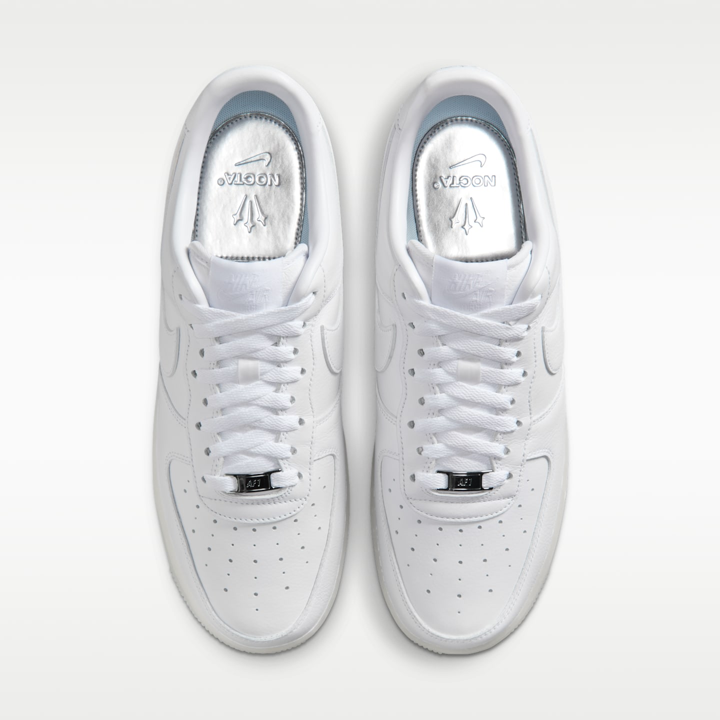 Мужские кроссовки Nike Nocta Air Force 1 Low, цвет: Белый / Серебряный — фото 4