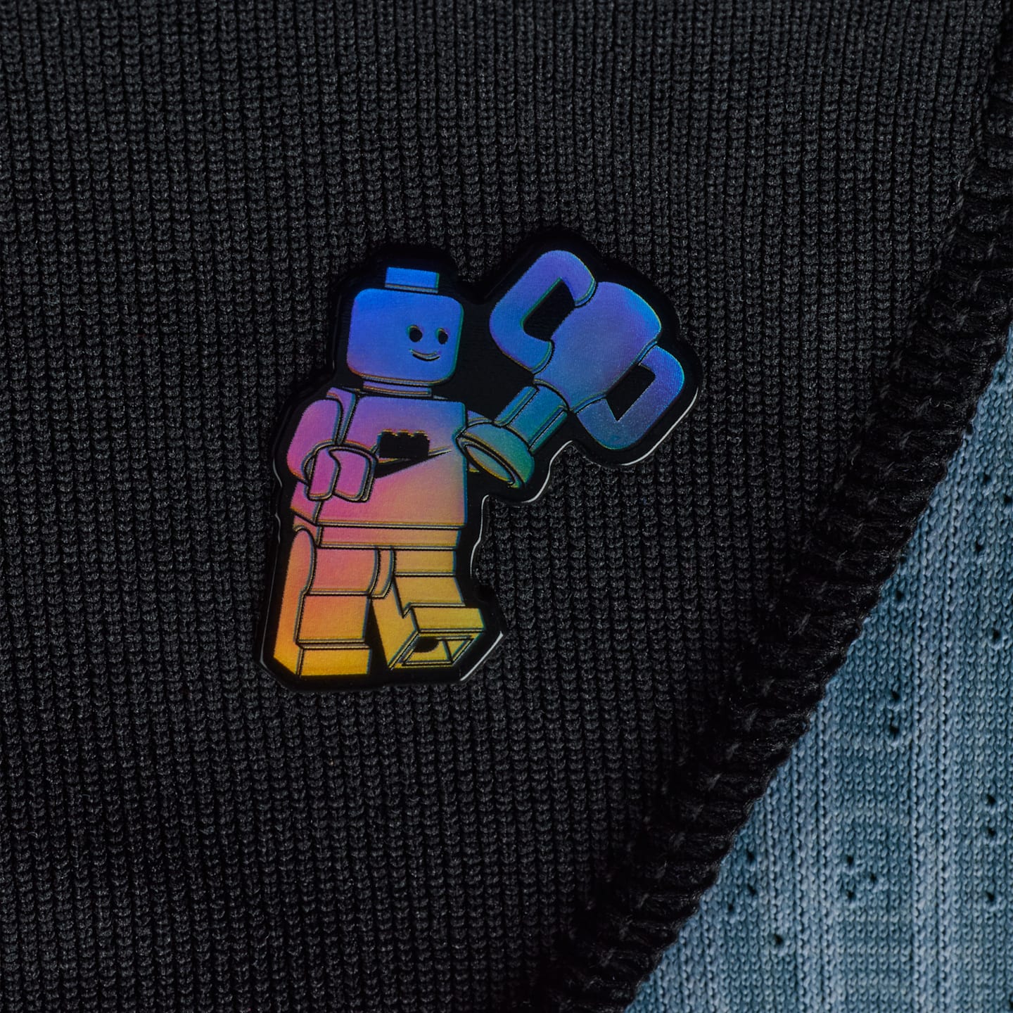 Детский топ Nike x LEGO® Collection Aero-FIT Soccer Jersey, цвет: Чёрный / Светлый лаймовый — фото 8