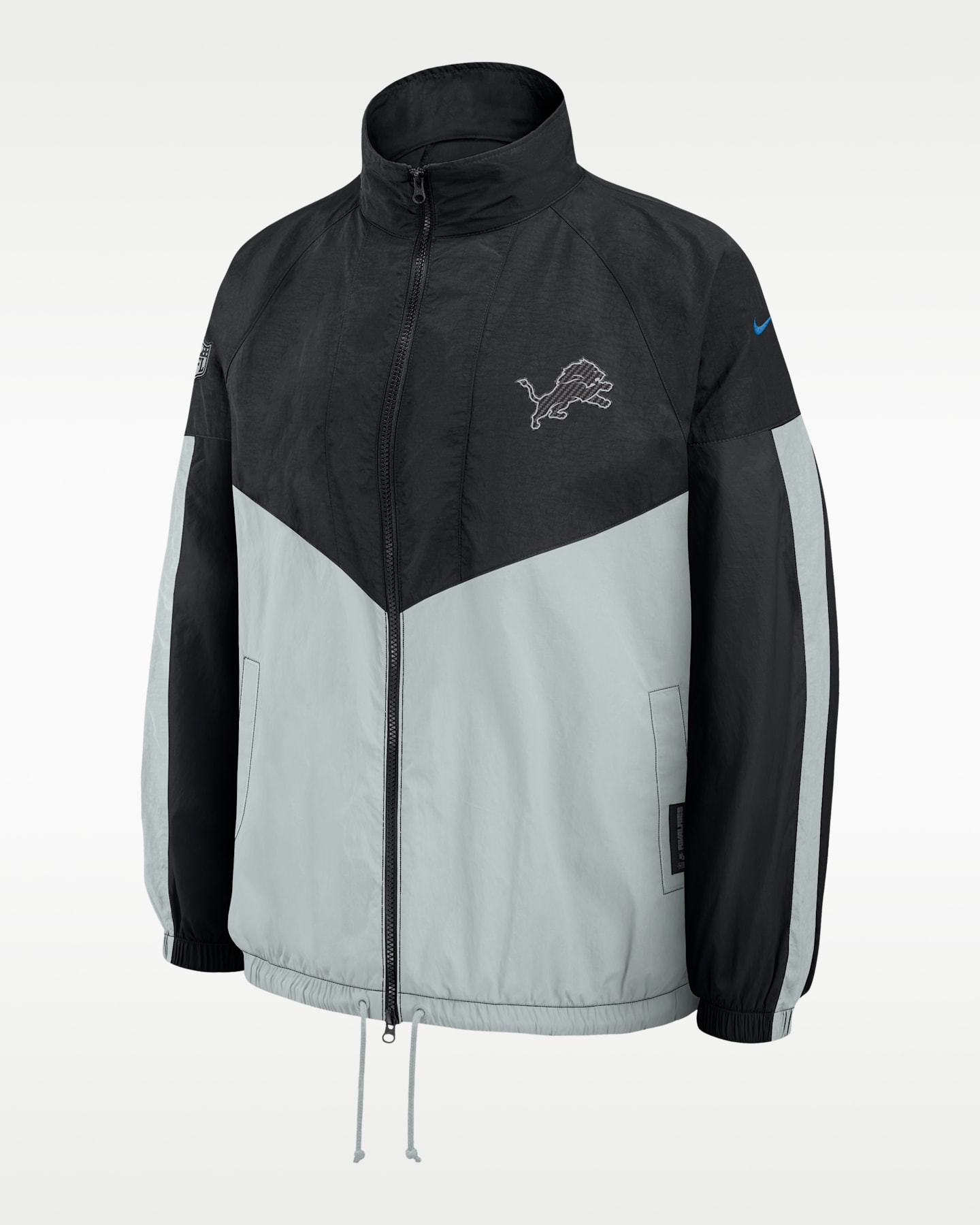Женская куртка Nike Detroit Lions Rivalries Collection NFL Oversized Full-Zip, цвет: Чёрный — фото 3