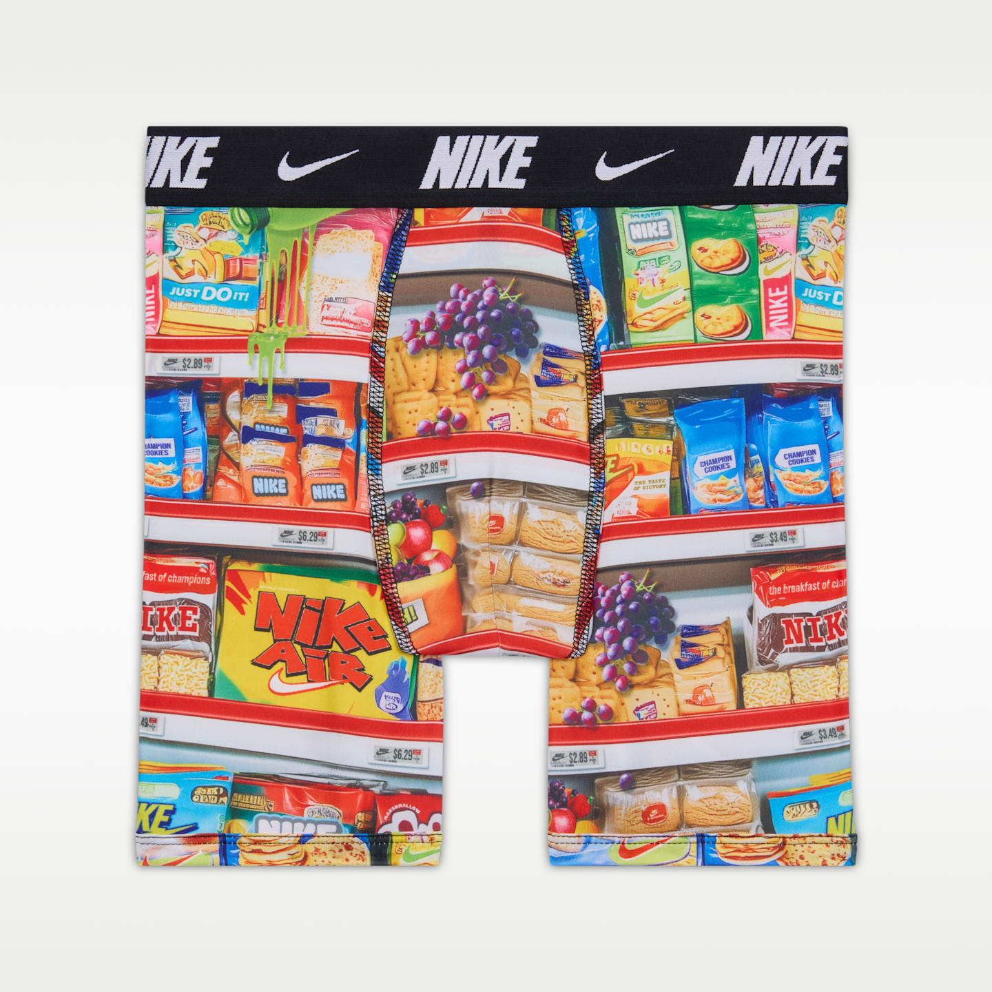 Детские длинные боксёры Nike Dri-FIT с принтом, 2 шт, цвет: Чёрный — фото 2