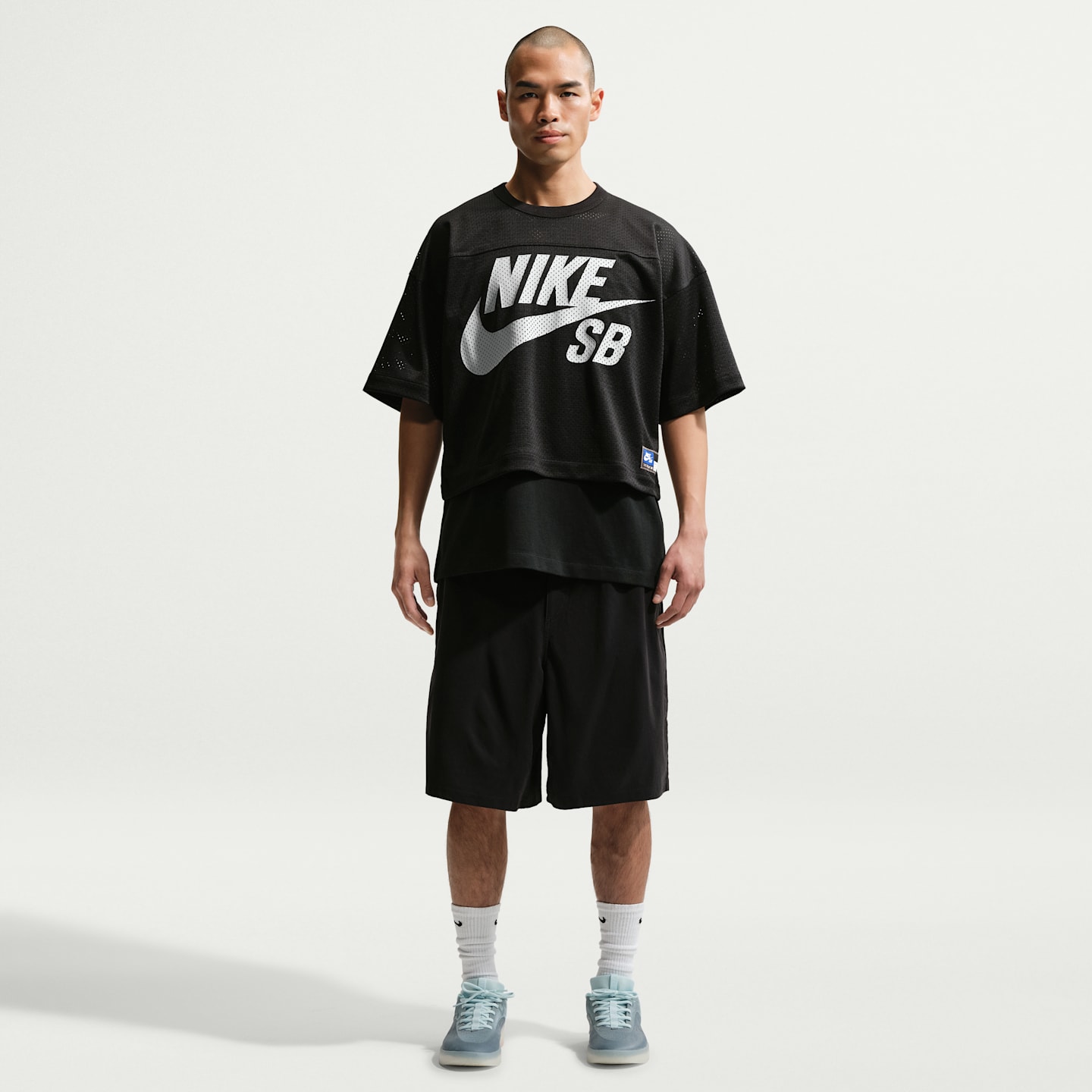 Шорты для скейтбординга Nike SB, цвет: Чёрный / Белый — фото 1